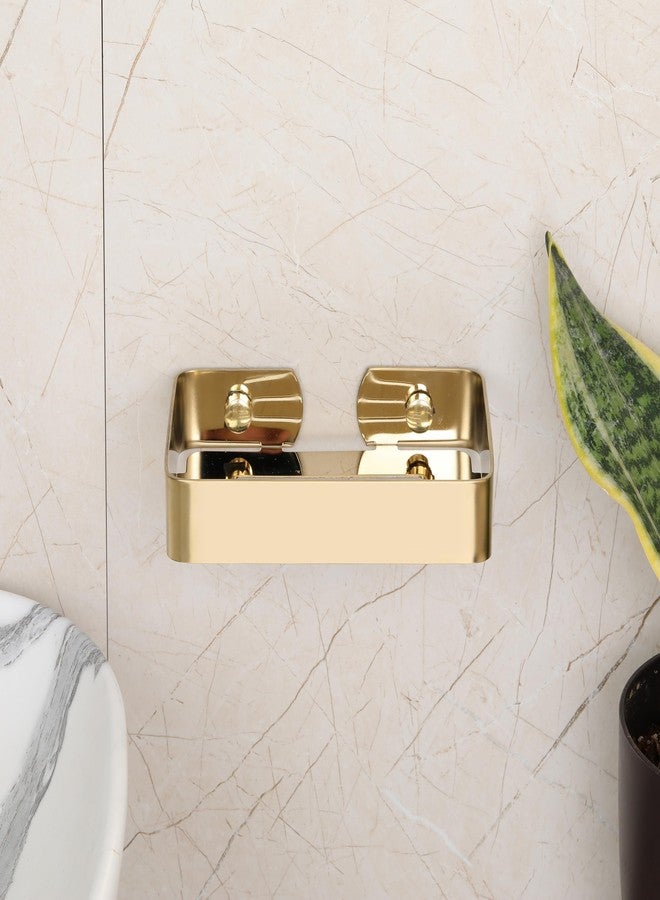 فورتون حامل صابون/طبق صابون/علبة صابون من الفولاذ المقاوم للصدأ من فورتشن، درجة 304، إكسسوارات حمام للمنازل والفنادق (عبوة من قطعة واحدة، طلاء ذهبي) - Image 4